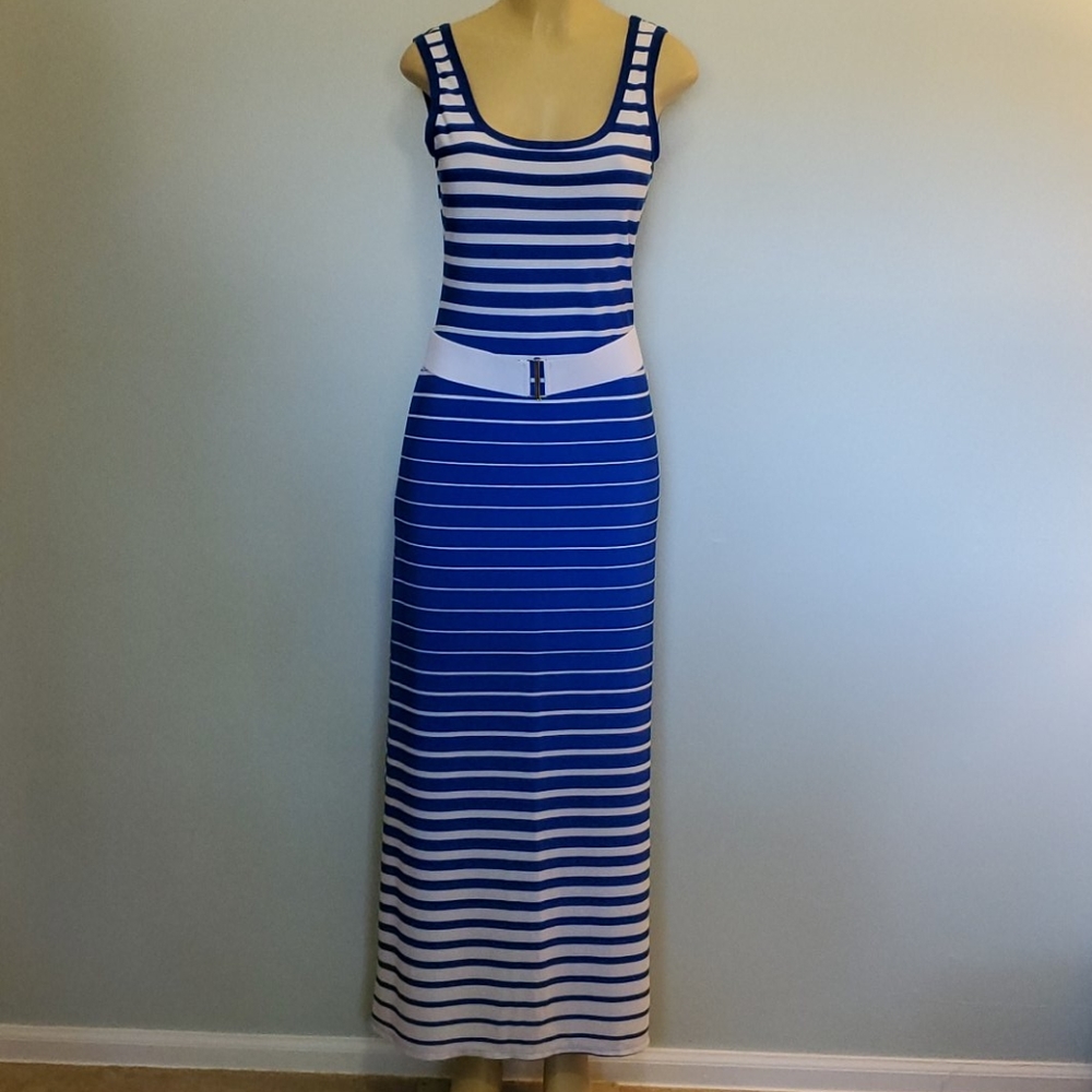 Dress Barn tank maxi dress w/belt